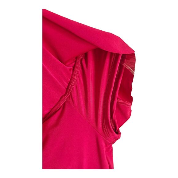 TRINA TURK Women's Size 8 Monaco Ruffle 1 Piece Swimsuit Fuchsia Pink - Picture 6 of 9